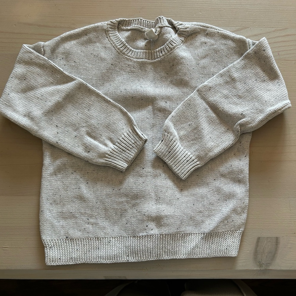Cozy kids’ cream and grey Knit Sweater 3-4 yrs